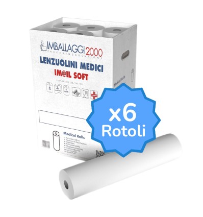 Rotolo Lenzuolino Medico - 60 cm x 75 mt - Rotolo Carta Lettino - Igiene Sicurezza e Monouso carta