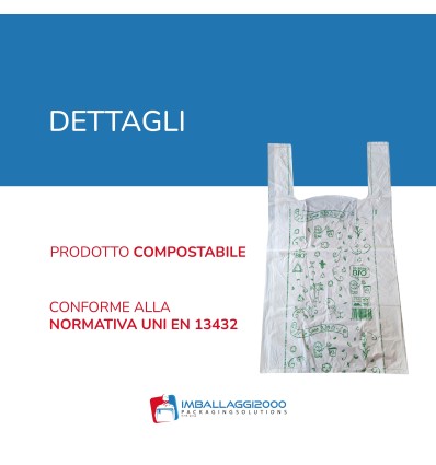 SHOPPER BIODEGRADABILI MAXI 30X60 - Imballaggi alimentari