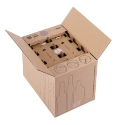 SCATOLA PORTABOTTIGLIE NAKPACK PER SPEDIZIONI ESPRESSE DI ALCOLICI ED OLIO - SCATOLE IN CARTONE 2