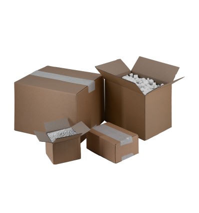 SCATOLE 1 ONDA AVANA 30X21X27 - Scatole in cartone