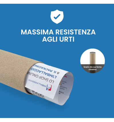 TUBO ALTEZZA CM 70 DIAMETRO CM 6 CON 2 TAPPI INSERITI - Buste Per Spedizioni