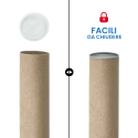 TUBO ALTEZZA CM 70 DIAMETRO CM 10 CON 2 TAPPI INSERITI - Protezione e Materiale Imballaggio