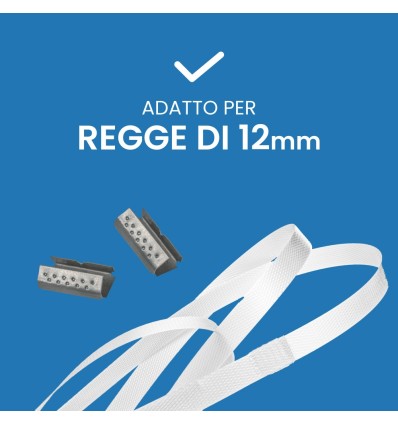 sigilli per reggia 12mm in plastica scatola da 2000 - REGGIATRICI SIGILLI E CARRELLI