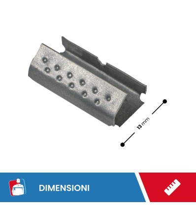 sigilli per reggia 12mm in plastica scatola da 2000 - REGGIATRICI SIGILLI E CARRELLI