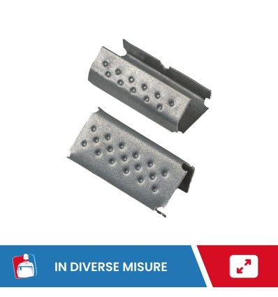 sigilli per reggia 12mm in plastica scatola da 2000 - REGGIATRICI SIGILLI E CARRELLI
