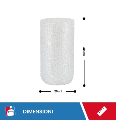 Pluriball rotolo leggero 30cmx20mt gr 35/mq - Pluriball in Rotoli