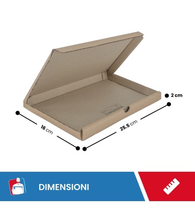 SCATOLE 1 ONDA AVANA AUTOMONTANTE FUSTELLATA 25,5X16X2 - Scatole