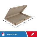 SCATOLE 1 ONDA AVANA AUTOMONTANTE FUSTELLATA 25,5X16X2 - Scatole