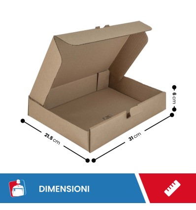 SCATOLE 1 ONDA AVANA AUTOMONTANTE FUSTELLATA 31X21,5X6 - Scatole