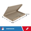 SCATOLE 1 ONDA AVANA AUTOMONTANTE FUSTELLATA 16X8X2,5 - Scatole