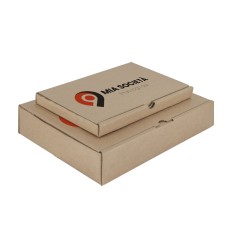SCATOLE IN CARTONE AVANA PERSONALIZZATE FUSTELLATE PIATTE - Scatole