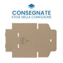 SCATOLE IN CARTONE AVANA PERSONALIZZATE FUSTELLATE PIATTE - Scatole