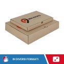 SCATOLE 1 ONDA AVANA PERSONALIZZATA FUSTELLATA 25,5X16X2 - SCATOLE IN CARTONE