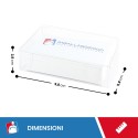PORTA BIGLIETTI DA VISITA PVC MORBIDO TRASPARENTE CM 9,8X5,8X2,8 100 PZ - Ufficio E Cancelleria