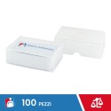 PORTA BIGLIETTI DA VISITA POLIPROPILENE SEMIRIGIDO OPACO CM 9,2X5,8X3,2 100 PZ - Ufficio e cancelleria