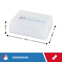 PORTA BIGLIETTI DA VISITA POLIPROPILENE SEMIRIGIDO OPACO CM 9,2X5,8X3,2 100 PZ - Ufficio e cancelleria