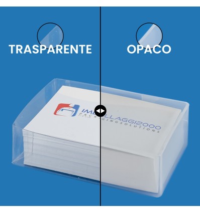 PORTA BIGLIETTI DA VISITA POLIPROPILENE SEMIRIGIDO OPACO CM 9,2X5,8X3,2 100 PZ - Ufficio e cancelleria