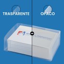 PORTA BIGLIETTI DA VISITA POLIPROPILENE SEMIRIGIDO OPACO CM 9,2X5,8X3,2 100 PZ - Ufficio e cancelleria