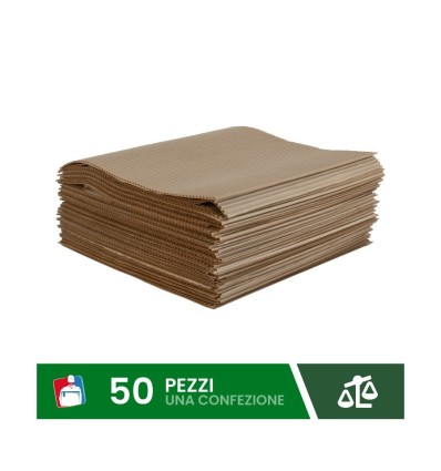 FOGLI IN CARTONE ONDULATO 33X33 CONFEZIONE DA PEZZI 50 - Protezione E Materiale Imballaggio