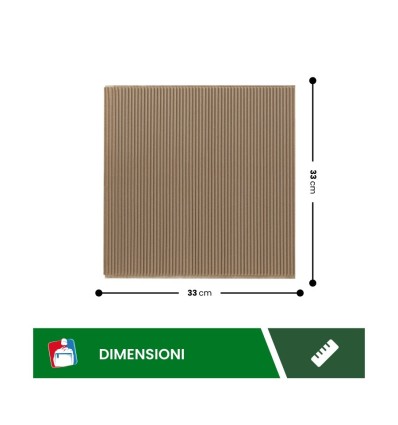 FOGLI IN CARTONE ONDULATO 33X33 CONFEZIONE DA PEZZI 50 - Protezione E Materiale Imballaggio