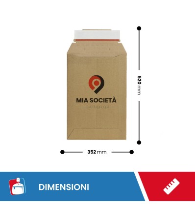 BUSTE IN CARTONCINO 352X520 PERSONALIZZATA - Buste Per Spedizioni
