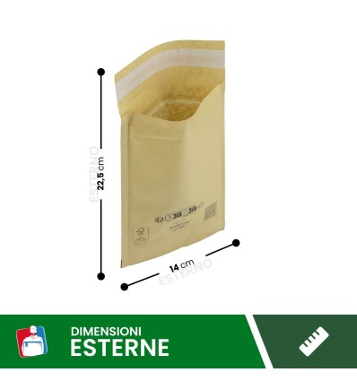 buste imbottite mail lite gold 12X21 B - Buste per spedizioni