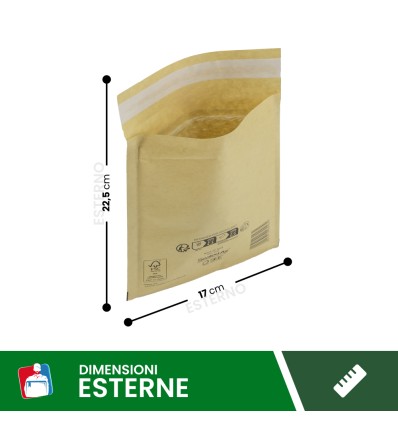 buste imbottite mail lite gold 15X21 C - Buste Per Spedizioni