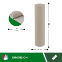 Rotolo Lenzuolino Medico 100% Riciclato - 60 cm x 75 metri - Rotolo Carta Lettino - Igiene Sicurezza e Monouso carta