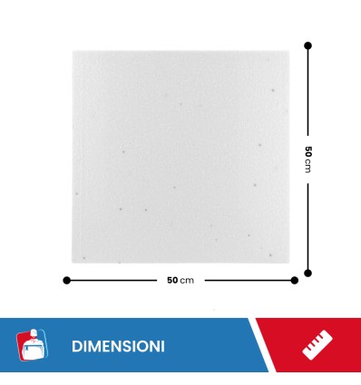 POLISTIROLO SPESSORE 2 DENSITA' 15 CM 50X50 - Protezione e Materiale Imballaggio