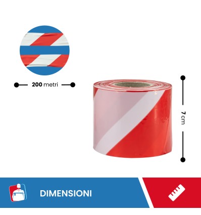NASTRO SEGNALETICO BIANCO ROSSO - Nastri Adesivi