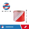 NASTRO SEGNALETICO BIANCO ROSSO - Nastri Adesivi