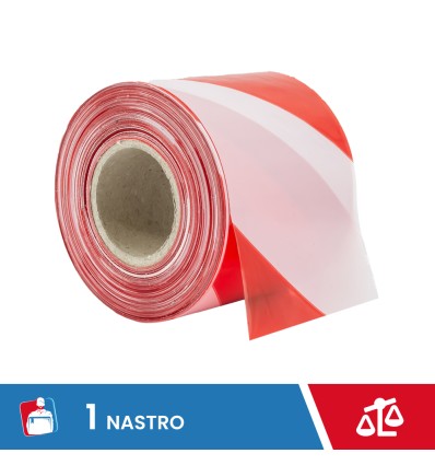 NASTRO SEGNALETICO BIANCO ROSSO - Nastri Adesivi