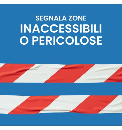 NASTRO SEGNALETICO BIANCO ROSSO - Nastri Adesivi