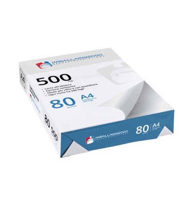 Risme Carta A4 80gr per Fotocopie - Ufficio E Cancelleria