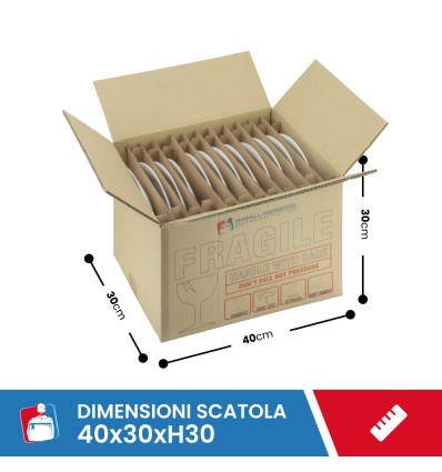 SCATOLA PER TRASLOCO PIATTI - Imballaggi per trasloco