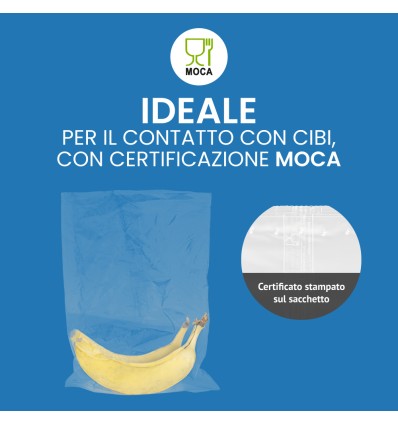 SACCHI PLT TRASPARENTI PER ALIMENTI SENZA SOFFIETTO - Fogli Rotoli E Sacchi