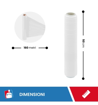 FILM ESTENSIBILE MANUALE BIANCO - Film Estensibile e pallettizzazione