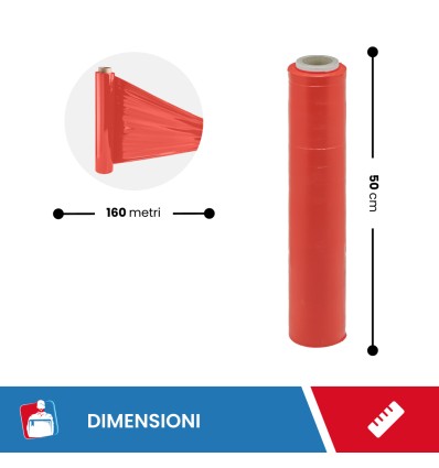 FILM ESTENSIBILE MANUALE ROSSO - Film Estensibile e pallettizzazione