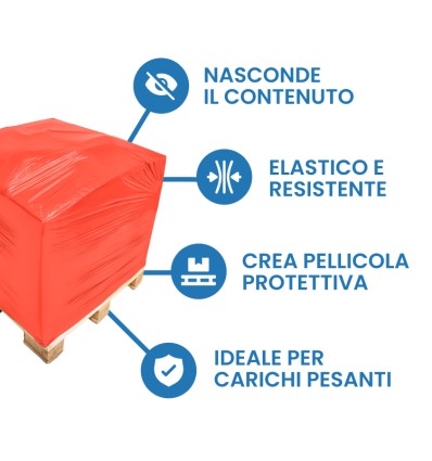 FILM ESTENSIBILE MANUALE ROSSO - Film Estensibile e pallettizzazione