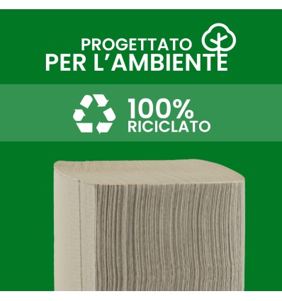 ASCIUGAMANI PIEGATI A V 100% RICICLATO - Igiene Sicurezza e Monouso carta
