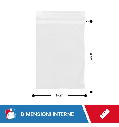BUSTE A ZIP 6X8 - Fogli rotoli e sacchi