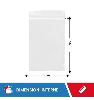BUSTE A ZIP 7X10 - Fogli rotoli e sacchi
