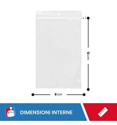 BUSTE A ZIP 8X12 - Fogli rotoli e sacchi