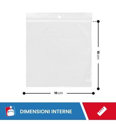 BUSTE A ZIP 10X10 - Fogli rotoli e sacchi