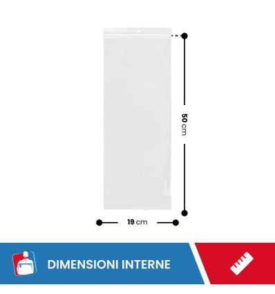 BUSTE A ZIP 19X50 - Fogli rotoli e sacchi