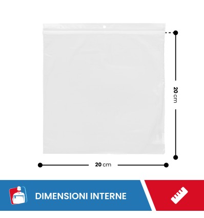 BUSTE A ZIP 20X20 - Fogli rotoli e sacchi
