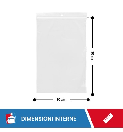 BUSTE A ZIP 20X30 - Fogli rotoli e sacchi