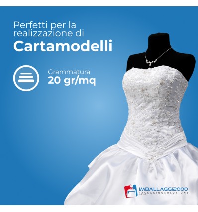 FOGLI CARTA VELINA BIANCA 20 GR/MQ - Protezione E Materiale Imballaggio