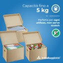 SCATOLA CARTONE CON COPERCHIO ARCHIVIO 40x30x30 - SCATOLE IN CARTONE
