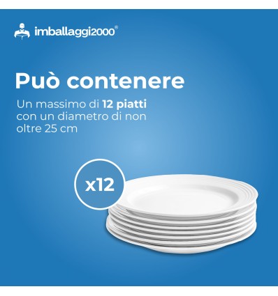 Scatola piatti trasloco Ecologica in Cartone Riciclato mis 40x30x30 - Imballaggi per Tutte le Esigenze